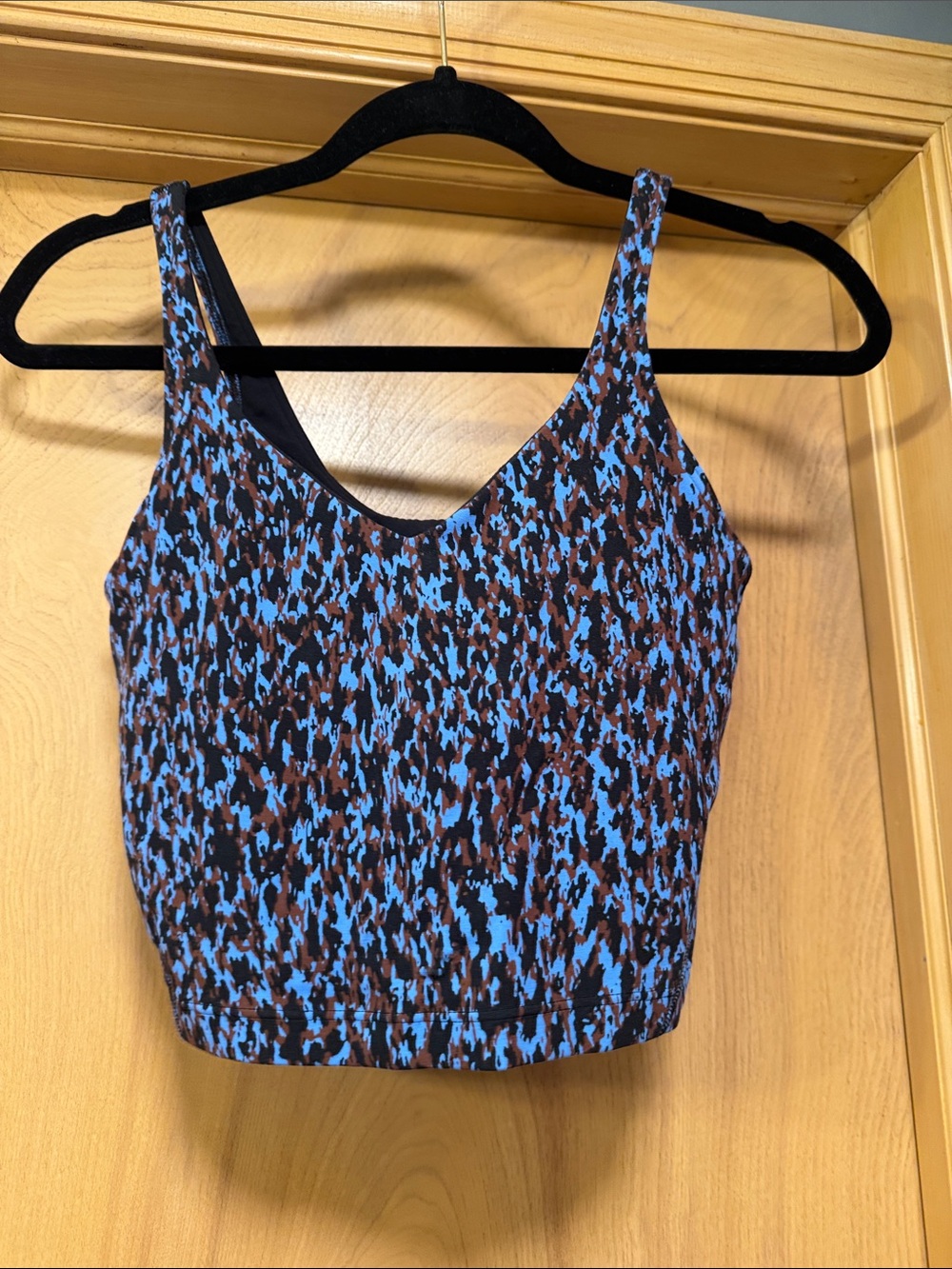 lululemon athletica Blue and Brown Printed Tank Top
